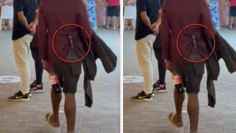 Homem é flagrado com faca na cintura na Passarela do Descobrimento, em Porto Seguro
